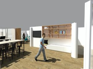 Conception 3D de plan de bureaux